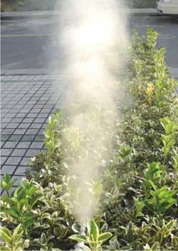 撞擊噴嘴噴霧現場圖